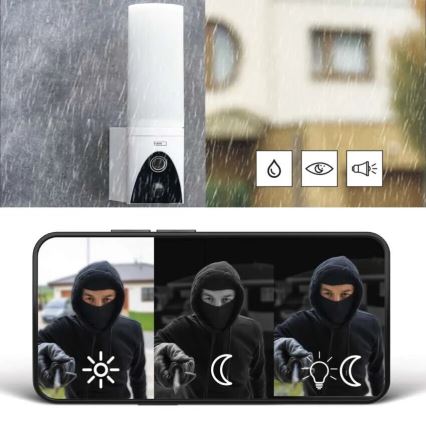 LED Inteligentná vonkajšia kamera so svetlom GoSmart LED/12W/230V IP65 Wi-Fi Tuya biela