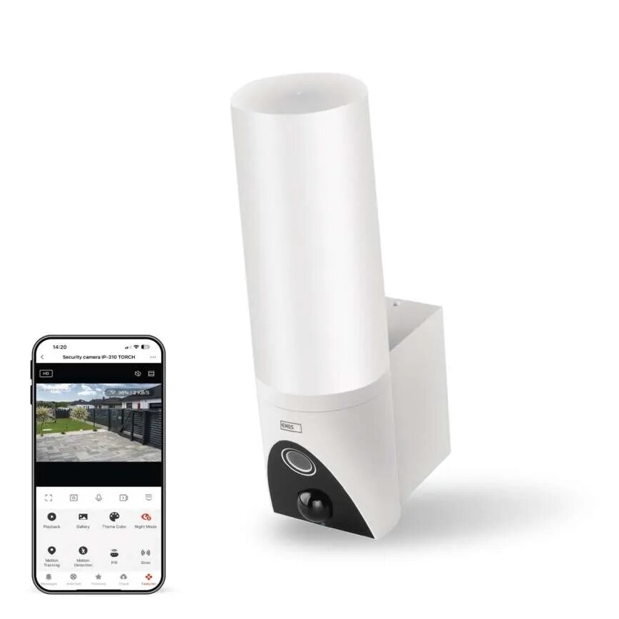 LED Inteligentná vonkajšia kamera so svetlom GoSmart LED/12W/230V IP65 Wi-Fi Tuya biela