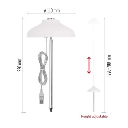 LED interiérové svietidlo pre pestovanie rastlín GROW LED/5W/5V