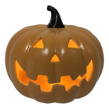 LED Keramická tekvica HALLOWEEN LED/3xLR44/teplá biela