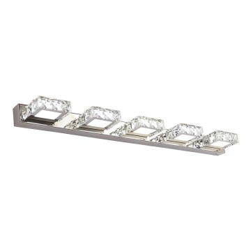 LED Krištáľové nástenné svietidlo ROMANCE 5xLED/3W/230V lesklý chróm