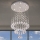 LED krištáľové stropné svietidlo NAURU LED/24W/230V, priemer 40 cm, lesklý chróm + diaľkové ovládanie