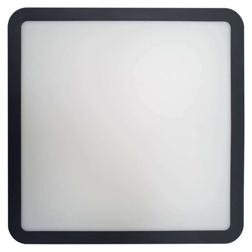 LED Kúpeľňové stropné svietidlo ELLÉ LED/24W/230V 3000/4000/6500K 26x26 cm IP54 antracit