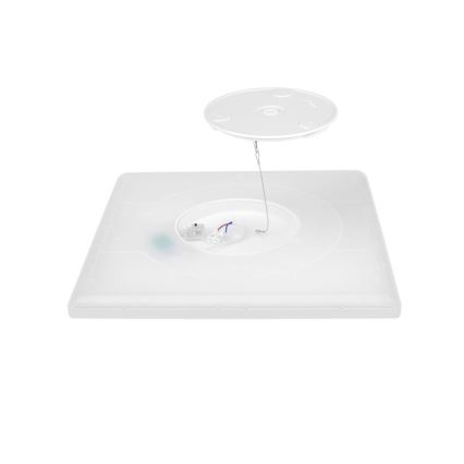 LED Kúpeľňové svietidlo so senzorom pohybu a súmraku NIVERA LED/12W/230V IP54 3000/4000/6000K 22,5x22,5 cm biela + diaľkové ovládanie