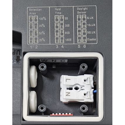 LED Kúpeľňové stropné svietidlo so senzorom ELLÉ LED/24W/230V 3000/4000/6500K pr. 26 cm IP54 antracit