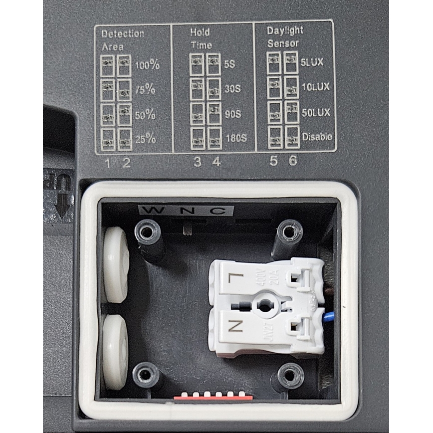 LED Kúpeľňové stropné svietidlo so senzorom ELLÉ LED/24W/230V 3000/4000/6500K pr. 26 cm IP54 antracit