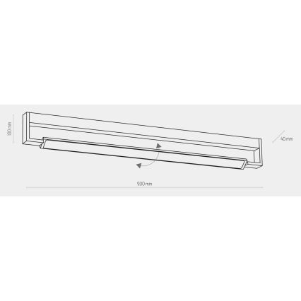 LED Kúpeľňové nástenné svietidlo DEKSTER LED/36W/230V IP44 biela