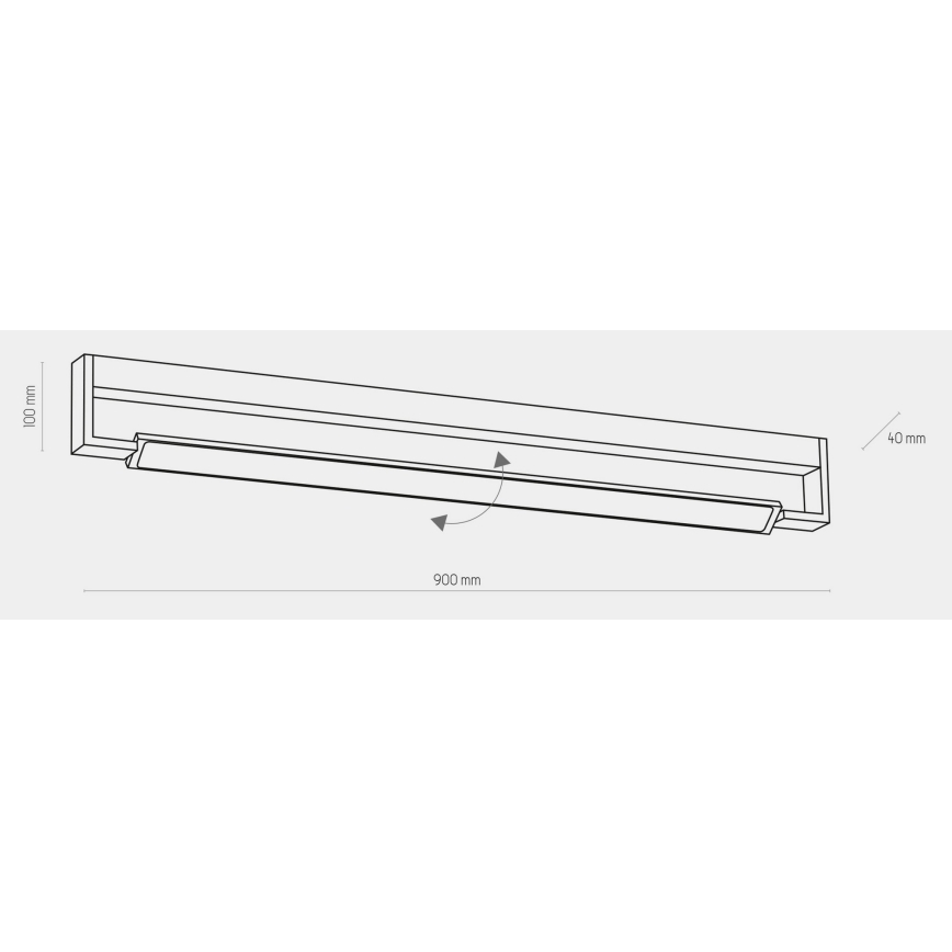 LED Kúpeľňové nástenné svietidlo DEKSTER LED/36W/230V IP44 biela