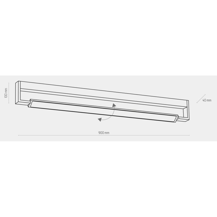 LED Kúpeľňové nástenné svietidlo DEKSTER LED/36W/230V IP44 čierna