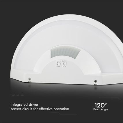 LED Kúpeľňové nástenné svietidlo so senzorom SAMSUNG CHIP LED/10W/230V 4000K IP54 biela