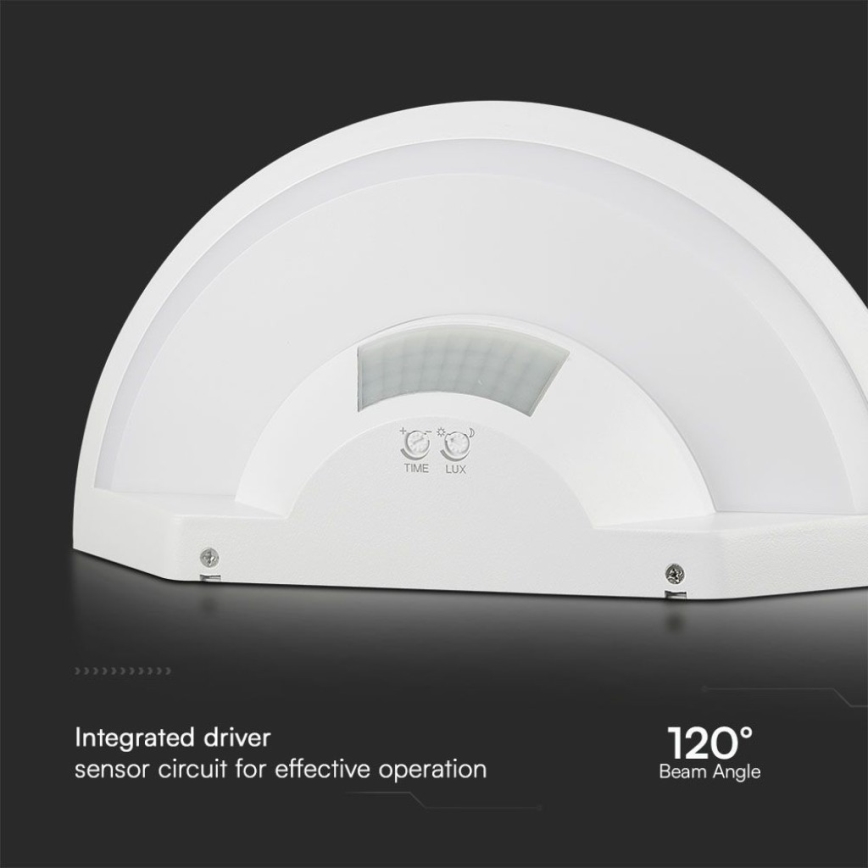 LED Kúpeľňové nástenné svietidlo so senzorom SAMSUNG CHIP LED/10W/230V 4000K IP54 biela