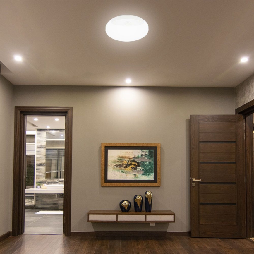 LED Kúpeľňové nástenné svietidlo so senzorom SAMSUNG CHIP LED/15W/230V 3000/4000/6000K IP44 biela