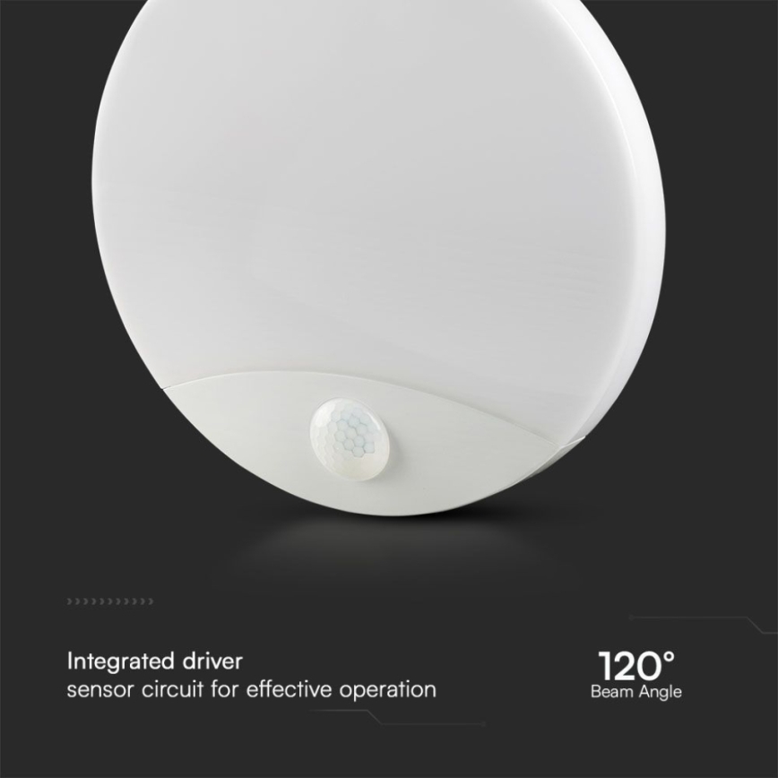 LED Kúpeľňové nástenné svietidlo so senzorom SAMSUNG CHIP LED/15W/230V 3000/4000/6000K IP44 biela