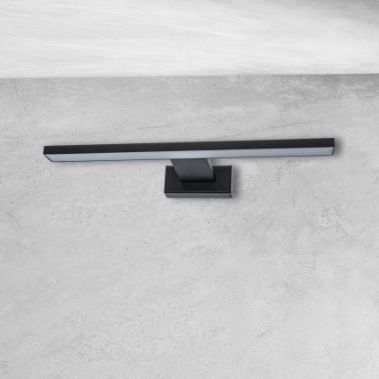 LED kúpeľňové nástenné svietidlo SHINE, 7 W, 230 V, 30 cm, IP44, čierne