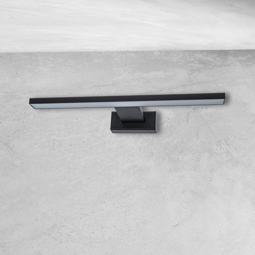 LED kúpeľňové nástenné svietidlo SHINE, 7 W, 230 V, 30 cm, IP44, čierne