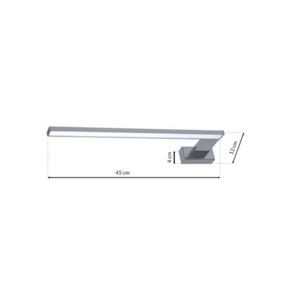 LED Kúpeľňové nástenné svietidlo SHINE LED/11W/230V 45 cm IP44 lesklý chróm