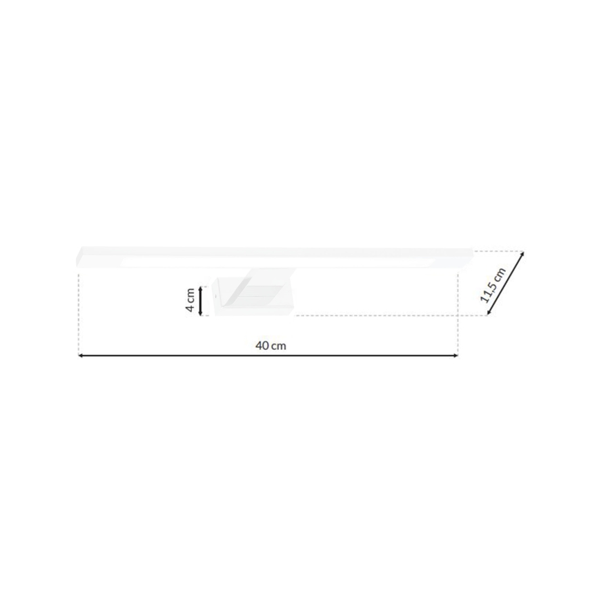 LED kúpeľňové nástenné svietidlo SHINE LED/7W/230V 40 cm IP44 biela