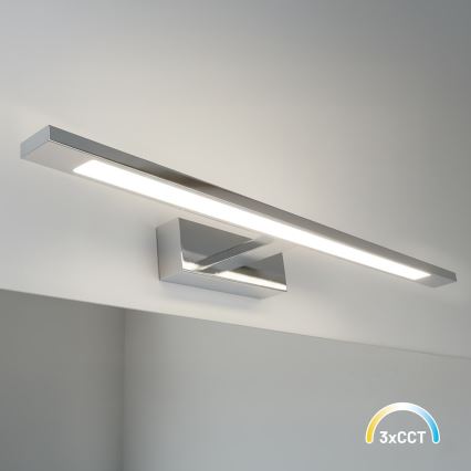 LED kúpeľňové osvetlenie zrkadla KLIMT LED/12W/230V 3000/4000/6000K 60 cm IP44 lesklý chróm