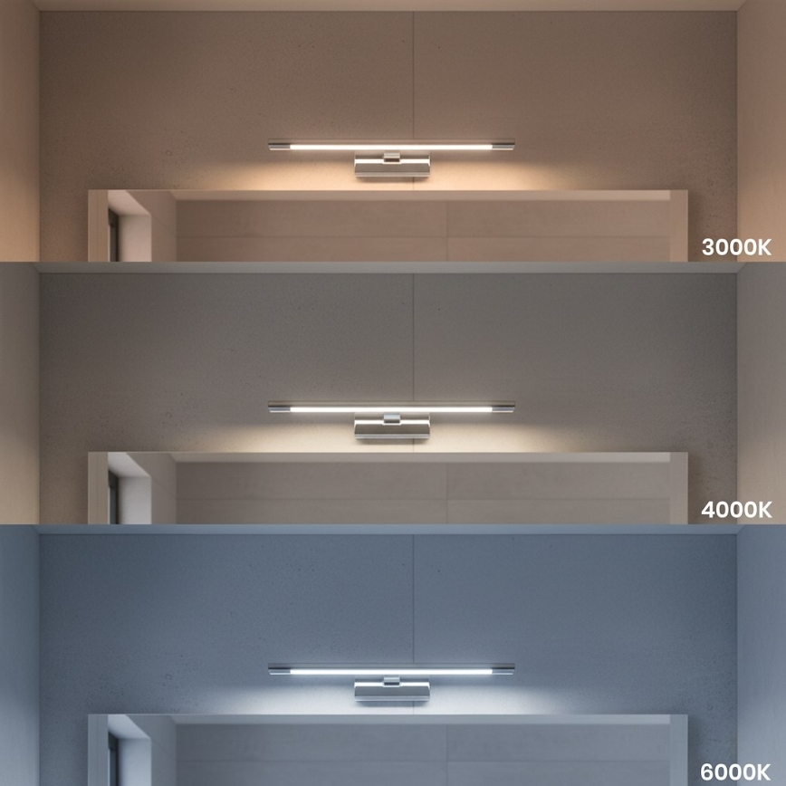 LED Kúpeľňové osvetlenie zrkadla KLIMT LED/8W/230V 3000/4000/6000K 40 cm IP44 lesklý chróm