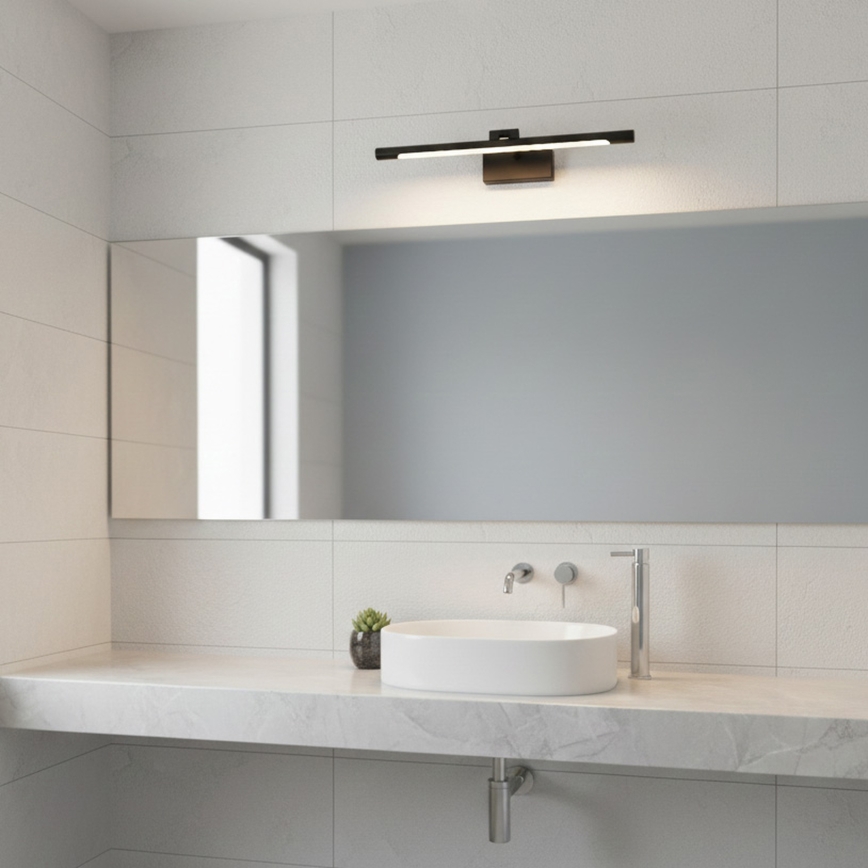 LED kúpeľňové osvetlenie na zrkadlo MIRROR LED/6W/230V 4000K IP44 40 cm čierne