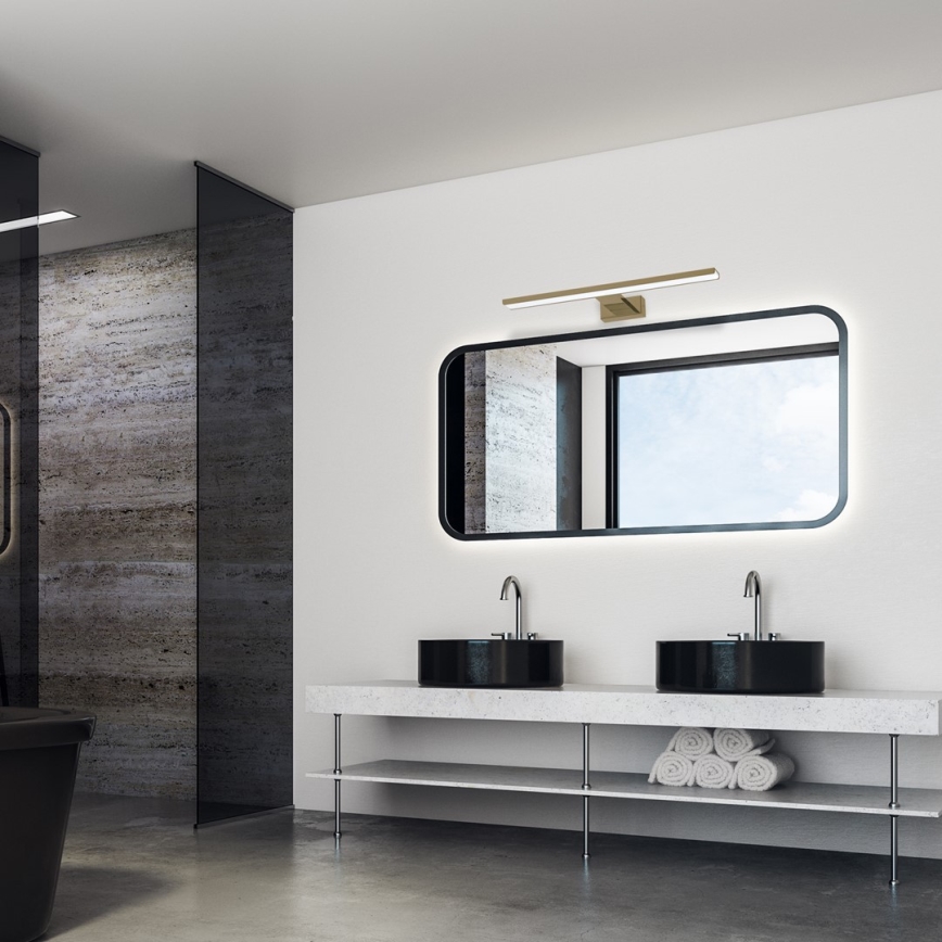 LED Kúpeľňové osvetlenie na zrkadlo SHINE LED/13,8W/230V 60 cm IP44 mosadz