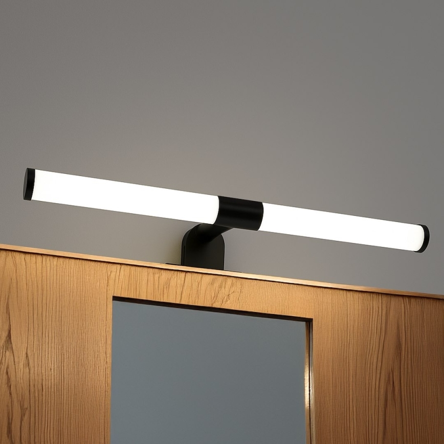 LED kúpeľňové osvetlenie zrkadla 2v1 APA LED/6W/230V 40 cm IP44 čierne