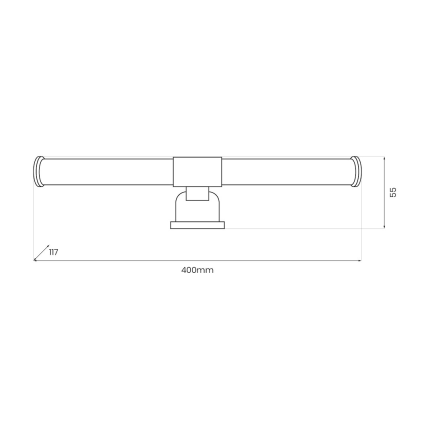 LED kúpeľňové osvetlenie zrkadla 2v1 APA LED/6W/230V 40 cm IP44 čierne