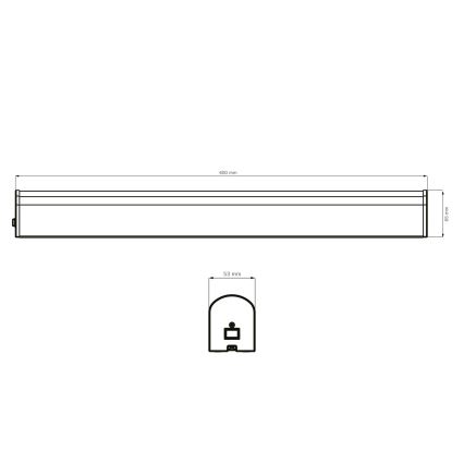 LED Kúpeľňové osvetlenie zrkadla ALEX LED/15W/230V 4000K 60 cm IP44 lesklý chróm