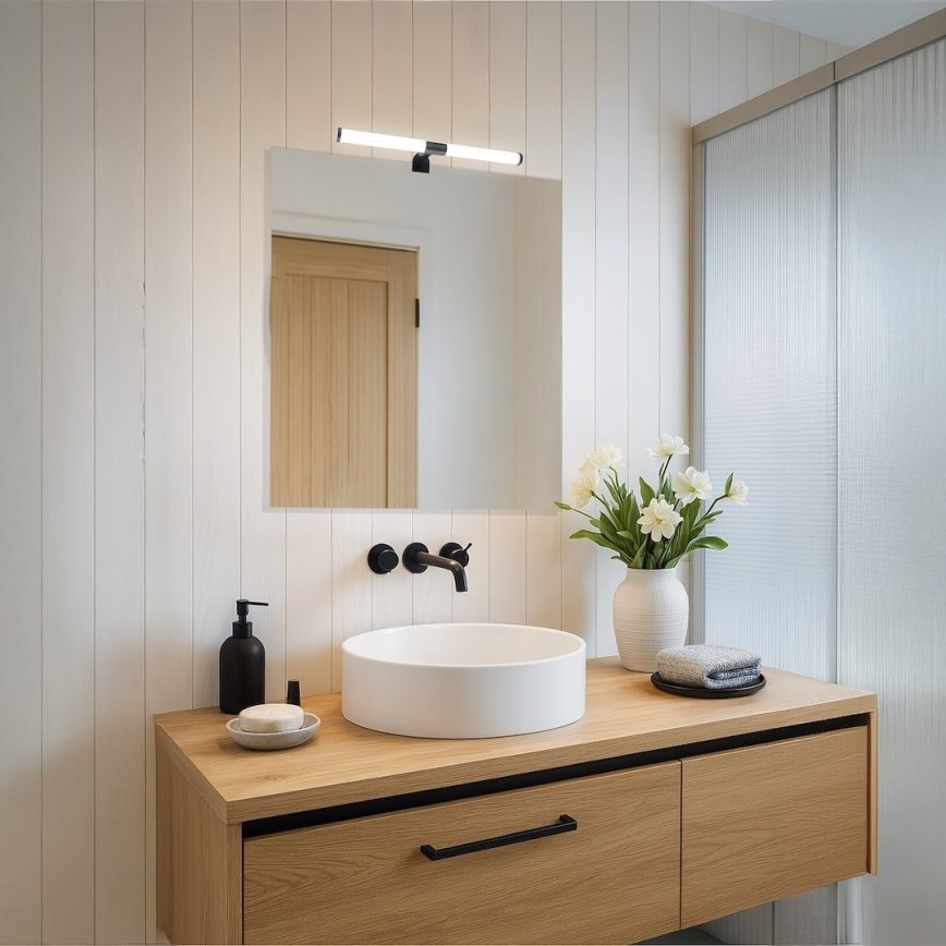 LED kúpeľňové osvetlenie zrkadla APA LED/6W/230V 40 cm IP44 čierne