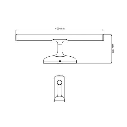 LED Kúpeľňové osvetlenie zrkadla ARMONA LED/6W/230V 4000K 40 cm IP44 lesklý chróm