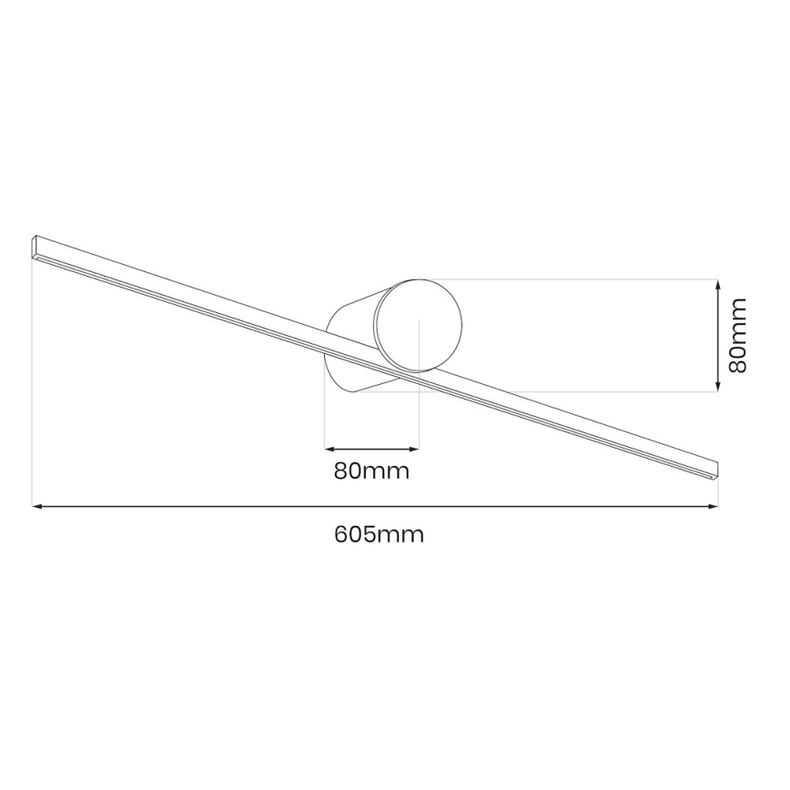 LED kúpeľňové osvetlenie zrkadla ARTIST LED/9W/230V 60 cm IP44 biela