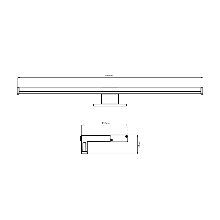 LED Kúpeľňové osvetlenie zrkadla ELBA LED/12W/230V 4000K 60 cm IP44 lesklý chróm