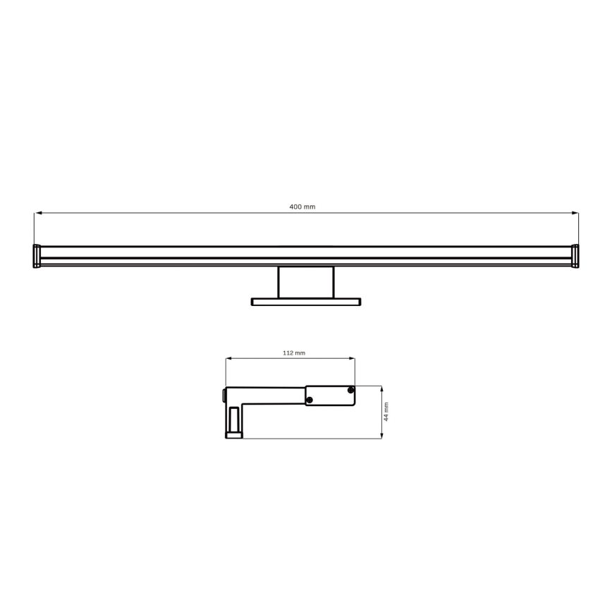 LED Kúpeľňové osvetlenie zrkadla ELBA LED/8W/230V 4000K 40 cm IP44 lesklý chróm