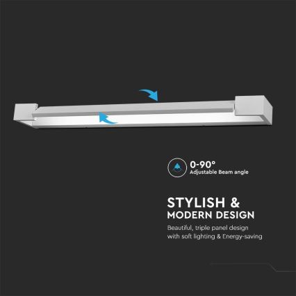LED Kúpeľňové osvetlenie zrkadla LED/16W/230V 3000K IP44 60 cm biela
