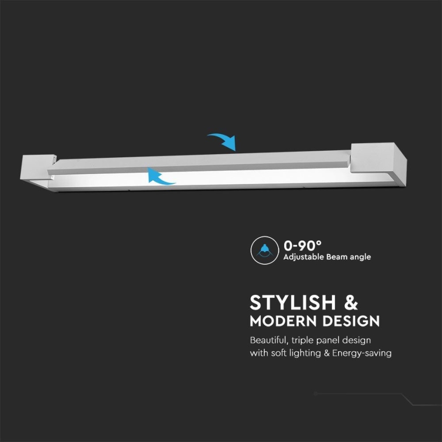 LED Kúpeľňové osvetlenie zrkadla LED/16W/230V 3000K IP44 60 cm biela