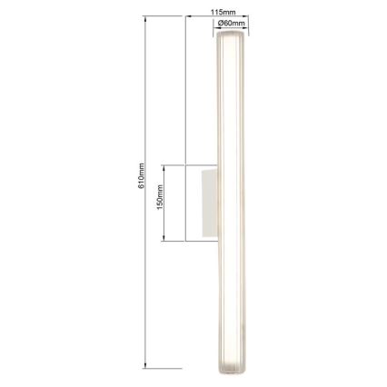 LED osvetlenie kúpeľňového zrkadla LINEA LED/12W/230V 3000/4000/6000K IP44 61 cm biela
