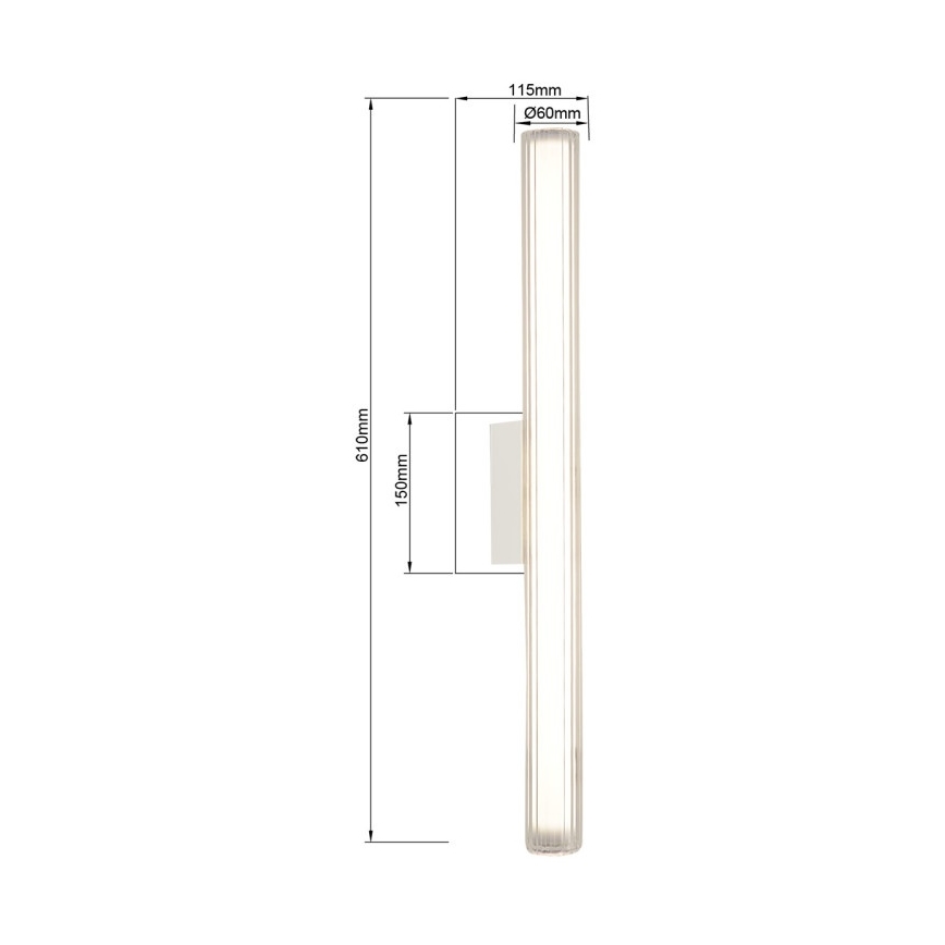 LED osvetlenie kúpeľňového zrkadla LINEA LED/12W/230V 3000/4000/6000K IP44 61 cm biela