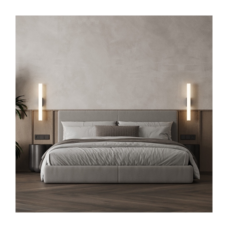 LED kúpeľňové osvetlenie na zrkadlo LINEA LED/12W/230V 3000/4000/6000K IP44 61 cm čierna