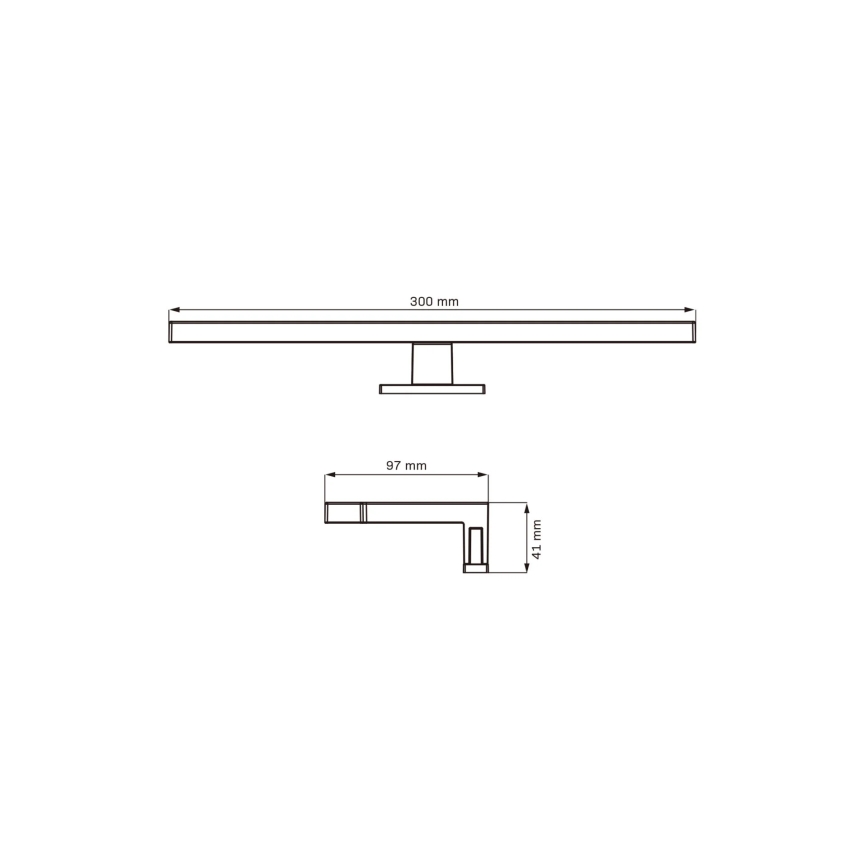 LED Kúpeľňové osvetlenie zrkadla MILOS LED/5W/230V 4000K 30 cm IP44 lesklý chróm