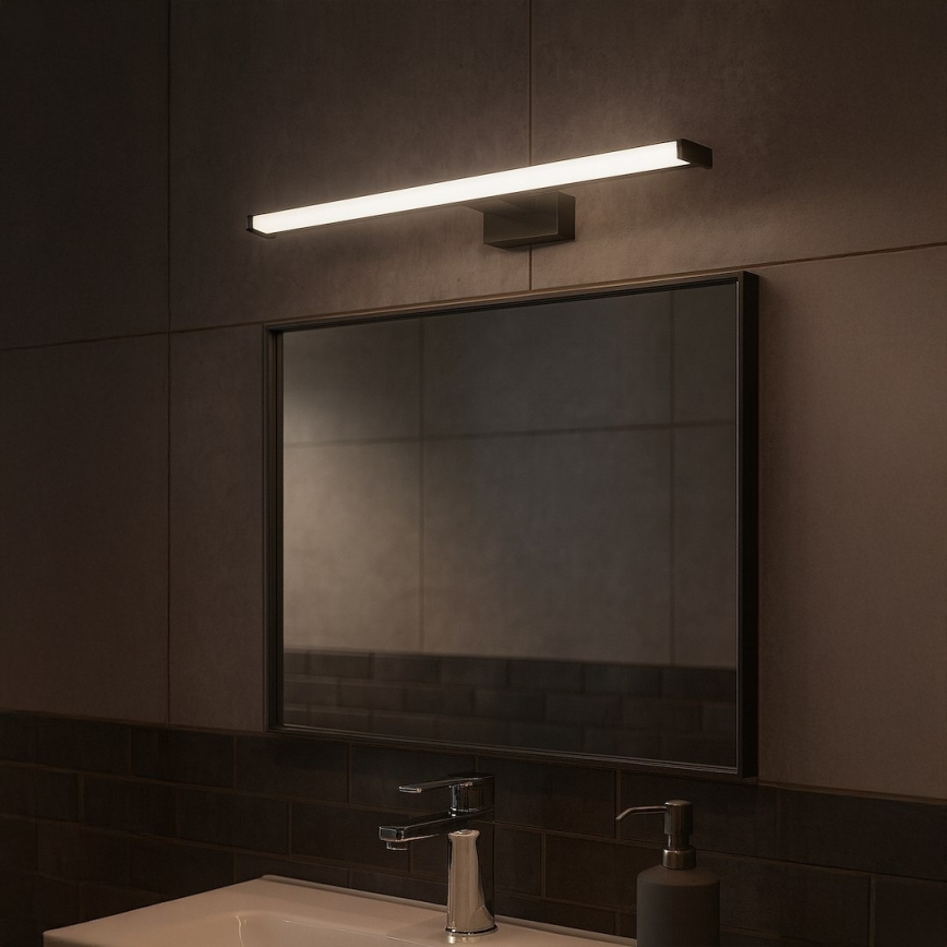 LED kúpeľňové osvetlenie zrkadla MIRORE LED/10W/230V 60 cm IP44 čierne