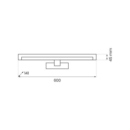 LED kúpeľňové osvetlenie zrkadla MIRORE LED/10W/230V 60 cm IP44 čierne