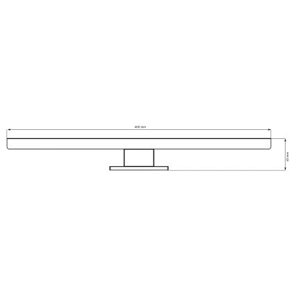 LED Kúpeľňové osvetlenie zrkadla SAMOS LED/8W/230V 4000K 40 cm IP44 čierna