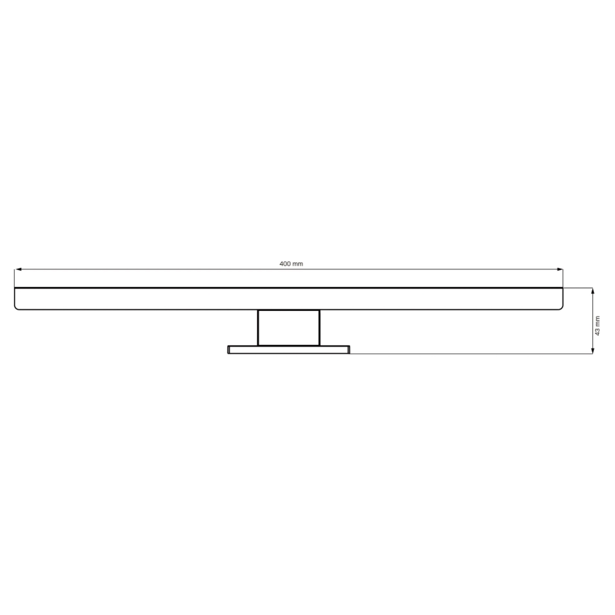 LED Kúpeľňové osvetlenie zrkadla SAMOS LED/8W/230V 4000K 40 cm IP44 čierna