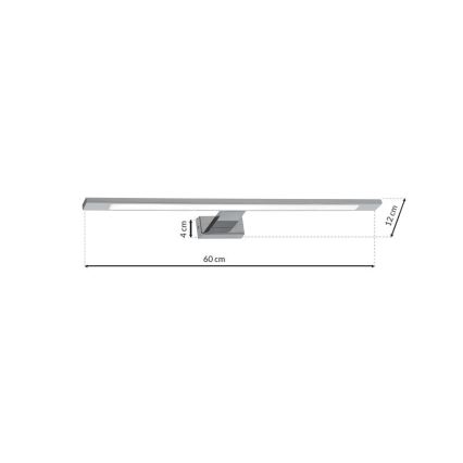 LED Kúpeľňové osvetlenie zrkadla SHINE LED/12W/230V IP44 lesklý chróm