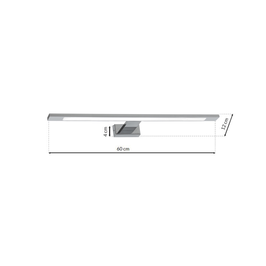 LED Kúpeľňové osvetlenie zrkadla SHINE LED/12W/230V IP44 lesklý chróm
