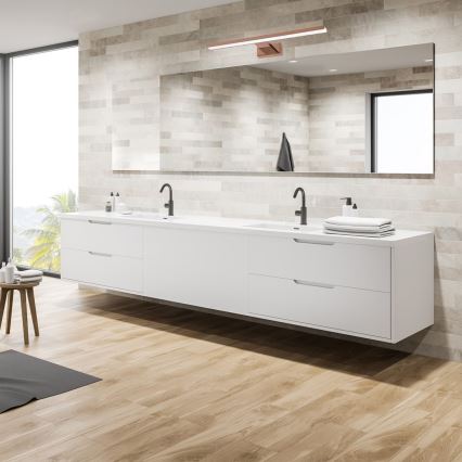 LED Kúpeľňové osvetlenie zrkadla SHINE LED/13,8W/230V 60 cm IP44 ružové zlato