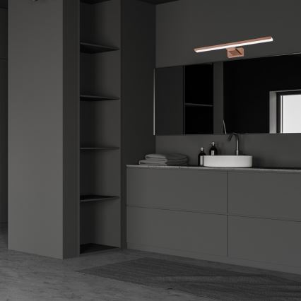 LED Kúpeľňové osvetlenie zrkadla SHINE LED/13,8W/230V 60 cm IP44 ružové zlato