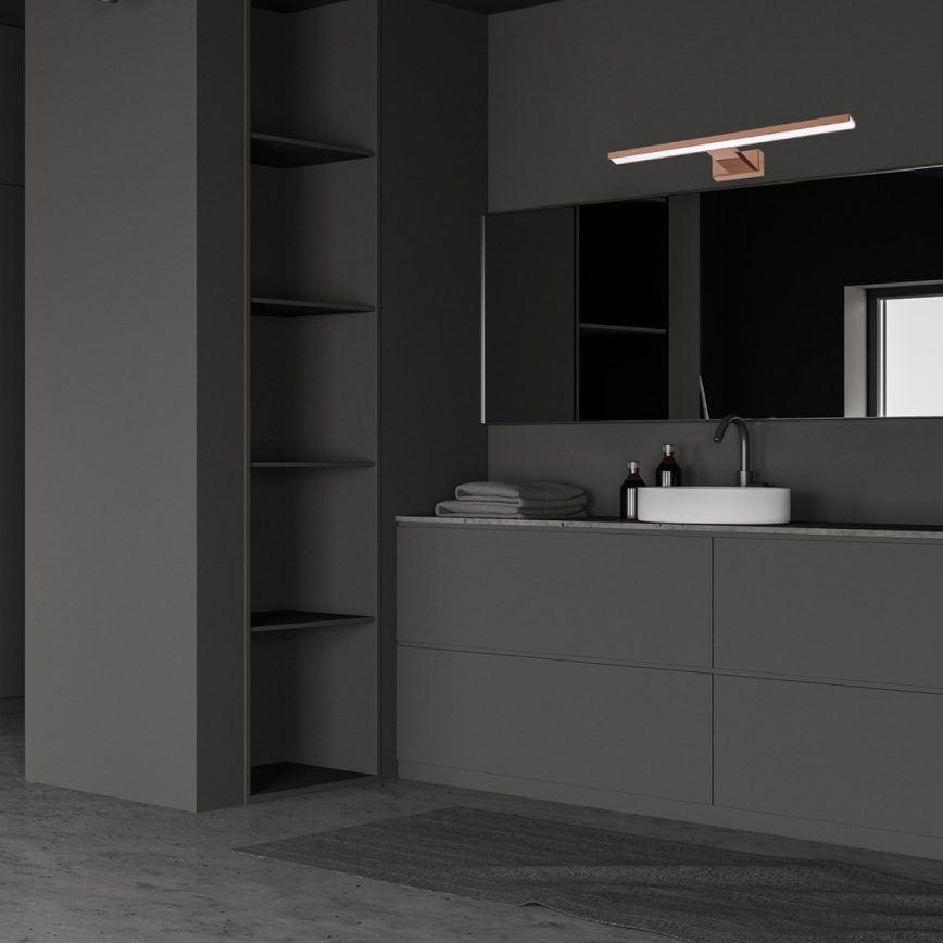 LED Kúpeľňové osvetlenie zrkadla SHINE LED/13,8W/230V 60 cm IP44 ružové zlato