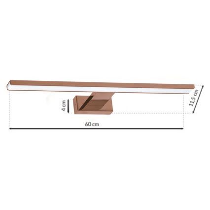 LED Kúpeľňové osvetlenie zrkadla SHINE LED/13,8W/230V IP44 rose gold