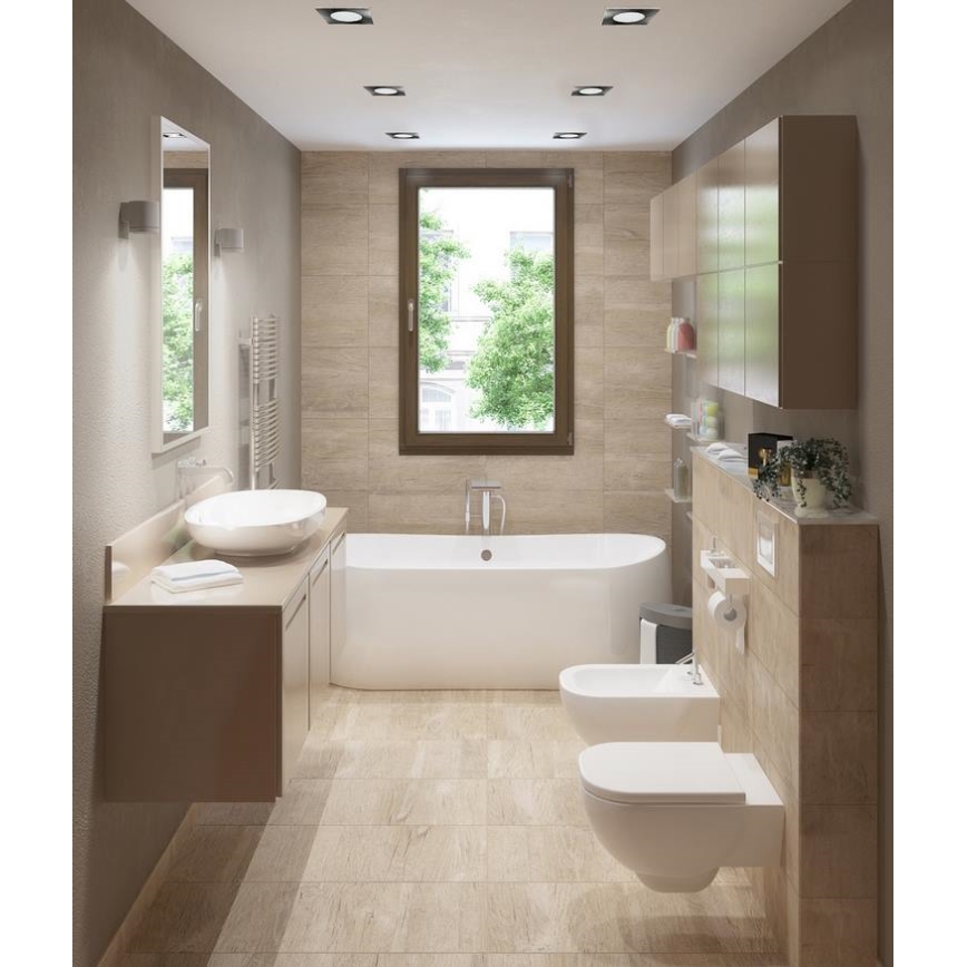 LED Kúpeľňové podhľadové svietidlo BONO LED/8W/230V 4000K IP65 lesklý chróm